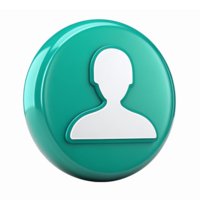 User Profile in Green Circle with Transparent Background for Digital Interface Applications png