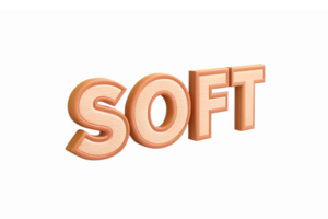 3D Text Design Soft Warm Wooden Style with Transparent Background for Modern Graphics png