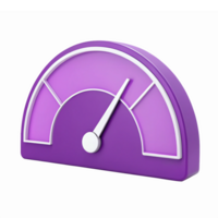 Purple Gauge Measure Indicator with Transparent Background for Data Visualization and Design png