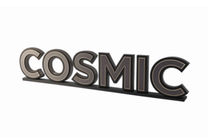 Cosmic 3D Text with Bold Typography and Transparent Background for Space-Themed Design Projects png