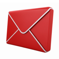 Red Envelope Representing Messages Greetings and Invitations with Transparent Background png