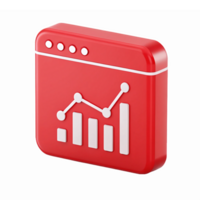 Red Data Analysis Featuring Bar Graph and Line Chart for Business Reporting and Analytics png