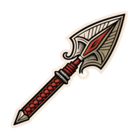 Intricate Vintage Spear Design for Historical Themes and Graphic Applications with Transparent Background png