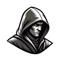 Mysterious Hooded Man with Transparent Background for Gaming and Branding Use png