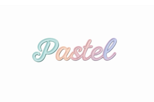 Pastel Lettering Design with Elegant Swirls and Rounded Edges in Soft Color Palette png