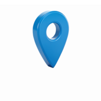 Blue Location Pin Representing Navigation and Map Services with Transparent Background png