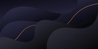 Dark gradient wavy geometric business banner design. Creative banner design with simple shape template. Eps10 vector