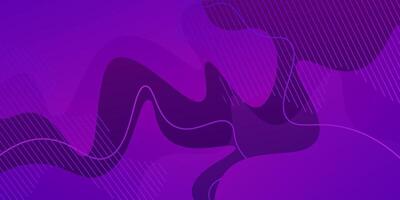 Abstract minimal wave background with dynamic dark purple color design. Simple geometric shape pattern. vector