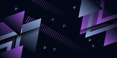Colorful banner with overlapping paper cut design with triangle shape design. Dark banner background. Eps10 vector