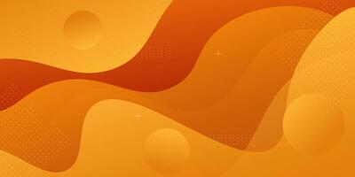 Abstract minimalist orange wave background. Dynamic shape color background. Trendy background for banner. Eps10 vector