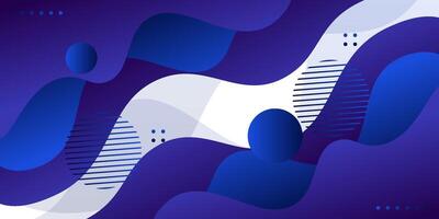 Modern abstract fluid background with blue wave design. vector