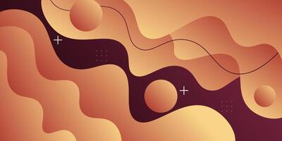 Abstract colorful wave orange gradient 3D background. Wave fluid shape pattern design. Eps10 vector