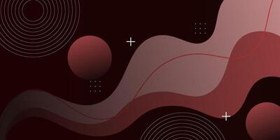 Dark red wave geometric background. Blue elements with fluid gradient. Dynamic shape composition. Eps10 vector