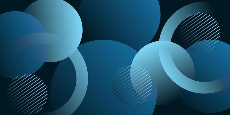 Abstract blue gradient circle background with bright colors. Trendy circle shape geometric pattern. eps10