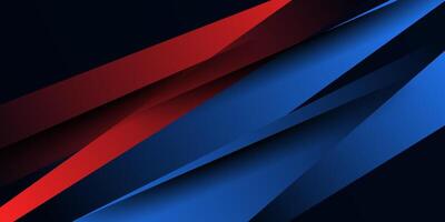 Abstract blue and red triangle background overlapping with shadow. Simple gradient background element. Eps10 vector