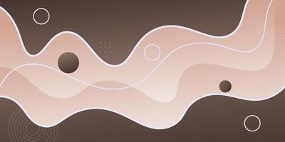 Abstract brown wave background. Wave pattern with lines. Simple banner background. Eps10 vector