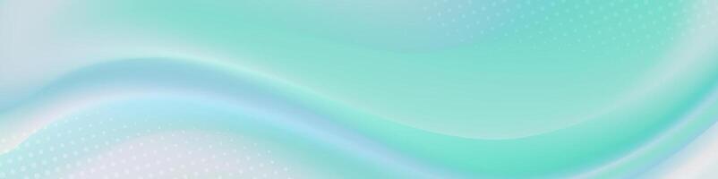 Abstract soft teal wave flowing background vector