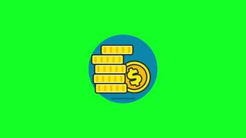 Animated Money Icon Dollar Coin Loop Animation Finance Symbol video
