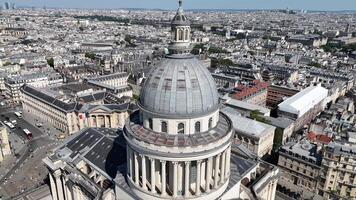 Awesome pantheon at Paris ile de france France . Skyscraper Downtown. video