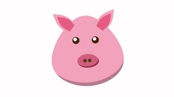 A looping animation of a 3D kawaii pig. Perfect for UI UX, app mascots, or motion design. video