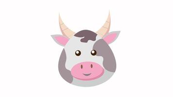 A looping animation of a 3D kawaii Cow. Perfect for UI UX, app mascots, or motion design. video
