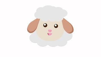 A looping animation of a 3D kawaii sheep. Perfect for UI UX, app mascots, or motion design. video