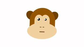 A looping animation of a 3D kawaii monkey. Perfect for UI UX, app mascots, or motion design. video