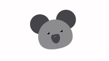 A looping animation of a 3D kawaii koala bear. Perfect for UI UX, app mascots, or motion design. video