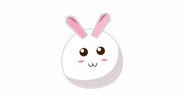 A looping animation of a 3D kawaii rabbit. Perfect for UI UX, app mascots, or motion design. video