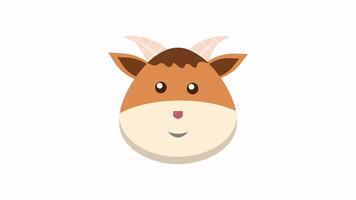 A looping animation of a 3D kawaii male goat. Perfect for UI UX, app mascots, or motion design. video