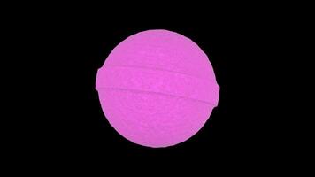 Bath Bomb Rotating on a Transparent Background. Seamless Loop. 4K video