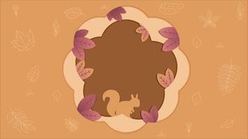 Autumn Theme Isolated background with squirrel. Background Autumn video
