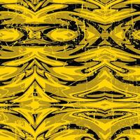 seamless pattern unique grunge yellow black psychedelic abstract vector