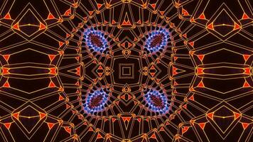 Very colorful and intricate design with star pattern on it. Kaleidoscope VJ loop video