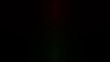 moving and looping graphic animation with green and red neon lights, square shape borders, on black background, 4k resolution footage video