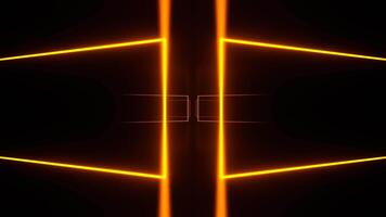 Red and Orange Neon Area with Rotating Rectangles Background VJ Loop in 4K video