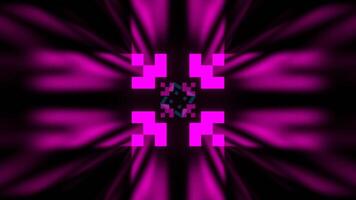 Cyan Pink and Orange Cool Neon Strobe Geometric Background VJ Loop in 4K video