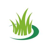 Grass logo icon images vector