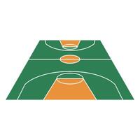 Basketball field set flat design vector