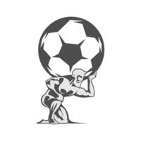 Atlas statue logo design image vector