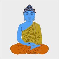 Meditative Buddha art, Ideal for digital and print use vector