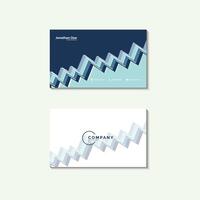 Business Card Design with Abstract Zigzag style vector