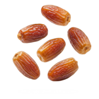 Dates isolated on transparent background, rich texture with floating effect, Ramadan Vibes png