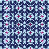 Seamless Geometric Floral Pattern with Retro Motifs for Fabric and Wallpaper Design, Floral and Ethnic Inspired Seamless Pattern vector