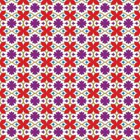 Modern Retro Floral Pattern with Repeating Ornamental Motifs for Wallpaper or Fashion, Seamless Retro Botanical Pattern vector