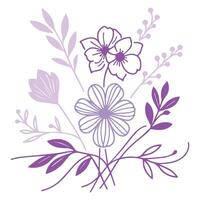 Botanical line design. Single line floral sketch. Minimalist flower pattern. Fine print cushion artwork. Contemporary design. vector
