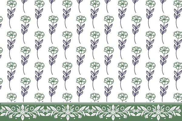 minimal pattern border. floral embroidery repeat. one line petal sketch. seamless textile artwork. botanical hand drawn design. outline modern elements