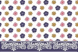 textile border pattern. floral repeat texture. one line embroidery sketch. minimal petal artwork. botanical outline design. hand drawn seamless elements vector