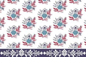 hand drawn border. one line floral sketch. seamless embroidery pattern. botanical texture design. textile petal outline. modern repeat artwork vector