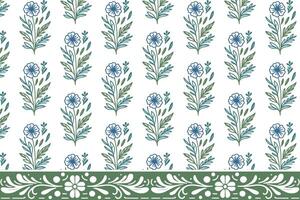 floral textile outline. hand drawn border pattern. seamless embroidery repeat. one line petal sketch. botanical design texture. minimal modern artwork vector